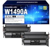 149A Black Toner Compatible for HP 149A for LaserJet Pro 4002dw (2 Pack) | with Chip W1490A W1490X Toner Compatible for LaserJet Pro MFP 4102DW 4102FDN 4102FDW 4002DW 4002DN 4002D Printer (2 Black)