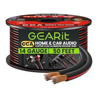 14AWG Speaker Wire, GearIT Pro Series 14 AWG Gauge Speaker Wire Cable (50 Feet / 15.24 Meters) Great Use for Home Theater Speakers and Car Speakers Black