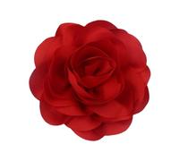14cm/5.5in Fabric Silky Peony Flower Brooch Pin for Women Girls Fashion Floral Brooches Lapel Hair Pins Eelegant Wedding Cocktail Party Costume Dress Accessories Holiday Festival Jewelry, M, Metal, no