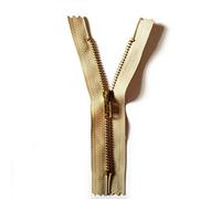 14cm Beige Zip Zipper for Trousers Jeans Handbag - No 4 Brass Closed End