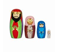 14cm Hand Painted Wooden Christmas Nativity Figurine Set Samuel Alexander Multi One Size
