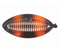 14cm Long Tort Brown Plain Fish Shaped Banana Hair Clip Comb