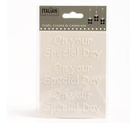 14cm On Your Special Day - Self Adhesive Pearl Gem Craft Wedding Sticker (3 Pieces)