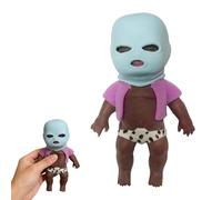 14cm Squishies Babies Cute Soft Doll Squeeze Toy Office Stretch Anxiety Stress Relief Sensory Toy Cute Squishies Toys (Blue)