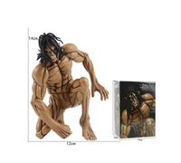 (14cm With Retail Box) Attack on Titans Levi Ackerman Action Anime Figura Kawai Eren Jaege Mikasa Ackerman The Armored Titan