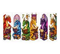 14CT 2 Strands Cross Stitching Wizard DragonBookmark Kit for