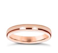 14ct Rose Gold Super Heavyweight Court Ring 3mm