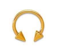 14ct Solid Yellow Gold Polished 16 Gauge Screw off End Pointed Single Ear Cuff 13x13mm Wide-Ear-Cuff for Women