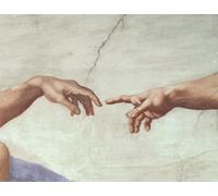 14CT Stamped Cross Stitch Kits 《Hands Of God And Adam》 Stamped Cross Stitch Kit Fantasy Oil Painting Pre Printed Cross Stitch Kits For Adults Beginners，Embroidery Kit Wall Art Home Deco 50x70cm