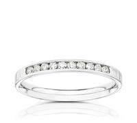 14ct White Gold Channel Set Eternity 0.15ct Diamond Ring