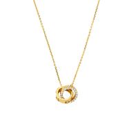 14ct Yellow Gold Coloured Cubic Zirconia Ring Necklace
