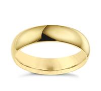 14ct Yellow Gold Extra Heavyweight D Shape Ring 5mm