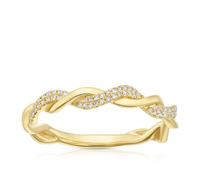 14ct Yellow Gold Twist Eternity 0.10ct Diamond Ring
