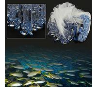 14FT 4.2M Fishing Cast Net Hand Cast Fishing Net Bait with Wristbands Easy Throw Hand Cast Strong Nylon Mesh Sinker for Bait Trap Fish