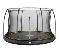 14ft Salta Black Comfort Edition InGround Round Trampoline with Enc
