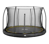 14ft Salta Black Comfort Edition InGround Round Trampoline with Enclosure