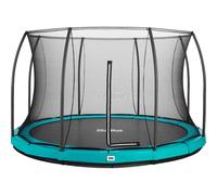 14ft Salta Green Comfort Edition InGround Round Trampoline with Enclosure