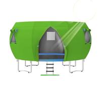 14ft Trampoline Cloth UV Resistant Sun Protection Canopy Durable Breathable Mesh Tarp Roof Shelter Protective Jumping Area Cover Reinforced Foldable Outdoor Top | Trampoline Sunshad