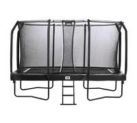 14ft x 8ft Salta Black Rectangular First Class Trampoline with Enclosure