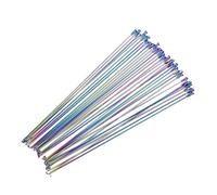 14G 2.0MM Spoke J-shaped Curved/Straight Colorful Bicycles Spokes Can Be Customized With A Length Of 100-310mm Spokes Bike Parts(Steaight 32pcs)