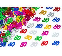 14g Multicolour 80th Birthday Confetti Foil Metallic Glitz Table Scatter Sprinkles Age Bday Party Decorations