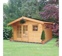 14G x 14 Shire Tunstall Log Cabin - 28mm Logs