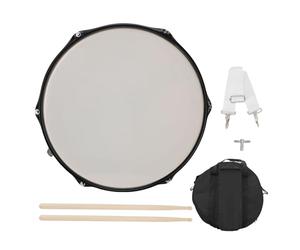 14in 6 Lug Alloy Steel Snare Drum with Adjustable Snare Wires for Students Beginners Drumsticks and Carrying Bag