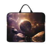 14in Cosmic Shining Planet Print Laptop Case Sleeve Bag - Travel-Friendly Accessory for Business, and Everyday Use