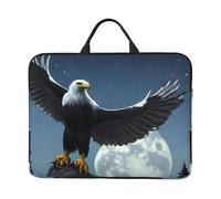 14in Eagle under the stars Print Laptop Case Sleeve Bag, Portable Briefcase for Business Travel, Commuting, and Tourism