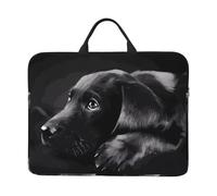 14in Laptop Case Sleeve Bag â€“ Black Labrador Puppy Full Print Design, Ideal for Business Travel and Daily Commute