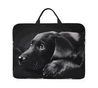 14in Laptop Case Sleeve Bag â€“ Black Labrador Puppy Print Design with Handle & Zipper â€“ Ideal for Travel, Business Trip, Commuting
