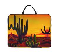 14in Laptop Case Sleeve Bag â€“ Cactus In Desert Print Design Portable Messenger Briefcase For Business, Travel