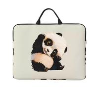14in Laptop Case Sleeve Bag â€“ Cute Little Panda Print Design with Handle & Zipper â€“ Ideal for Travel, Business Trip, Commuting