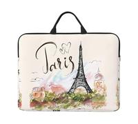 14in Laptop Case Sleeve Bag – Eiffel Tower Full Print Design, Ideal for Business Travel and Daily Commute