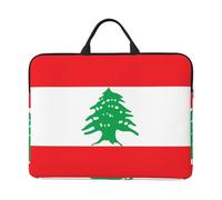 14in Laptop Case Sleeve Bag â€“ Flag of Lebanon Print Design with Handle & Zipper â€“ Ideal for Travel, Business Trip, Commuting