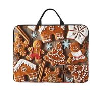 14in Laptop Case Sleeve Bag – Gingerbread Cookies Print Design Portable Messenger Briefcase For Business, Travel