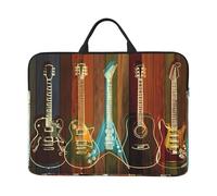 14in Laptop Case Sleeve Bag â€“ guitars art Print Design with Handle & Zipper â€“ Ideal for Travel, Business Trip, Commuting