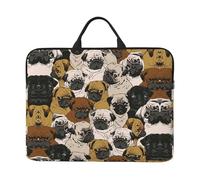 14in Laptop Case Sleeve Bag â€“ Imagen De Pug Print Design Portable Messenger Briefcase For Business, Travel