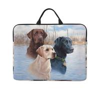 14in Laptop Case Sleeve Bag â€“ Labrador Dogs Full Print Design, Ideal for Business Travel and Daily Commute