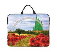 14in Laptop Case Sleeve Bag â€“ Poppies Field Yellow Brick Road Print Design with Handle & Zipper â€“ Ideal for Travel, Business Trip, Commuting