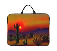 14in Laptop Case Sleeve Bag â€“ Sunset Cactus In Desert Print Design Portable Messenger Briefcase For Business, Travel