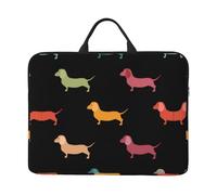 14in Laptop Case Sleeve Bag - Cute Dachshound Dogs Full Print Design, Ideal for Business Travel and Daily Commute