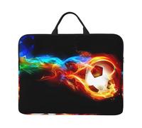 14in Laptop Case Sleeve Bag - Fire Dragon Roll soccer Print Design with Handle & Zipper - Ideal for Travel, Business Trip, Commuting