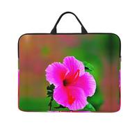 14in Laptop Case Sleeve Bag - Hibiscus Flowers Pattern Full Print Design For Business Trips, Commuting With Accessory Pocket