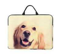 14in Laptop Case Sleeve Bag - Lovely Golden Dog Print Design with Handle & Zipper - Ideal for Travel, Business Trip, Commuting