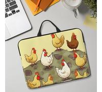 14in Laptop Sleeve Bag, Lightweight Waterproof Laptop Bag Shockproof Soft Carrying Case A Brood of Chickens Tablet Travel Cover with Handle for 13-14 Inch Notebook