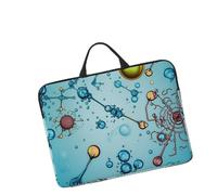 14in Laptop Sleeve Bag, Lightweight Waterproof Laptop Bag Shockproof Soft Carrying Case Abstraction Biology Chemistry Tablet Travel Cover with Handle for 13-14 Inch Notebook