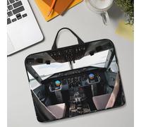 14in Laptop Sleeve Bag, Lightweight Waterproof Laptop Bag Shockproof Soft Carrying Case Airplane Cockpit1 Tablet Travel Cover with Handle for 13-14 Inch Notebook