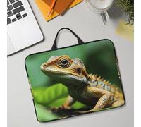 14in Laptop Sleeve Bag, Lightweight Waterproof Laptop Bag Shockproof Soft Carrying Case Animal Lizard Tablet Travel Cover with Handle for 13-14 Inch Notebook