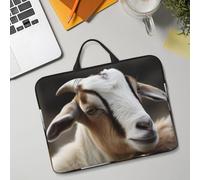14in Laptop Sleeve Bag, Lightweight Waterproof Laptop Bag Shockproof Soft Carrying Case Animals Goat Tablet Travel Cover with Handle for 13-14 Inch Notebook